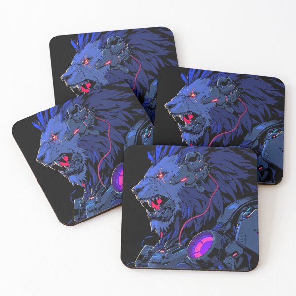 Item preview, Cyber Black Lion // Black Lion // Cool Animal // Cyber Animal // Future Animal Art // Animal Warrior // Animal Cute Art // Gaming Aesthetic stickers designed and sold by SMARTKIT  DESIGNAGENCY.