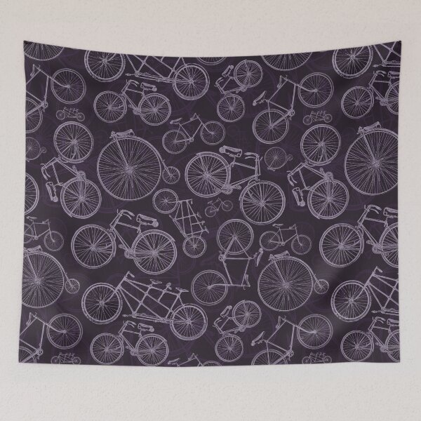 Item preview, Purple Vintage Bicycles Pattern designed and sold by PosterDevilCo.