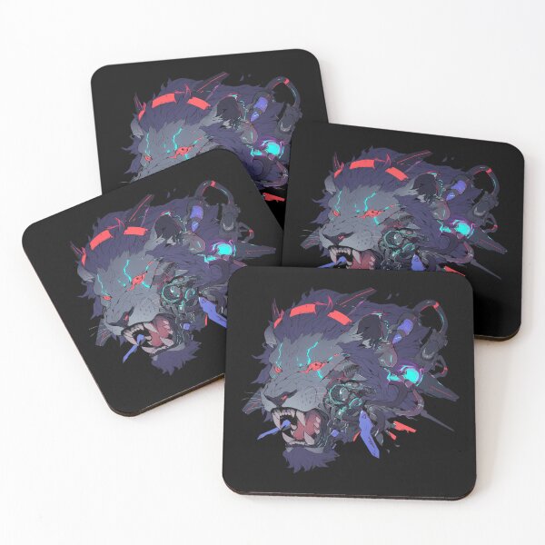 Item preview, Cyber Black Lion // Black Lion // Cool Animal // Cyber Animal // Future Animal Art // Animal Warrior // Animal Cute Art // Gaming Aesthetic stickers designed and sold by SMARTKIT  DESIGNAGENCY.