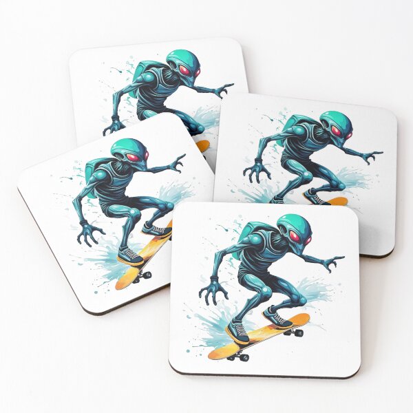 Item preview, Alien on Skateboard designed and sold by JackFreestone.