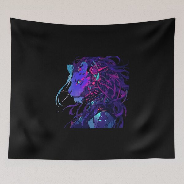 Item preview, Cyber Black Lion // Black Lion // Cool Animal // Cyber Animal // Future Animal Art // Animal Warrior // Animal Cute Art // Gaming Aesthetic stickers designed and sold by SMARTKIT  DESIGNAGENCY.