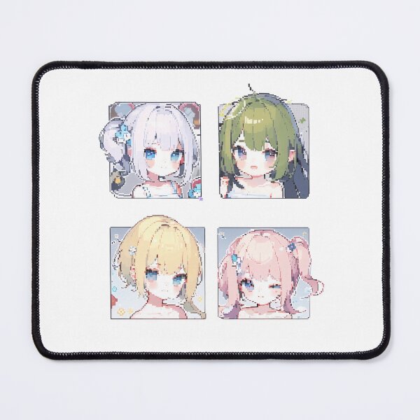 Item preview, Pixelated Anime Quartet Portraits designed and sold by Eternalstella.