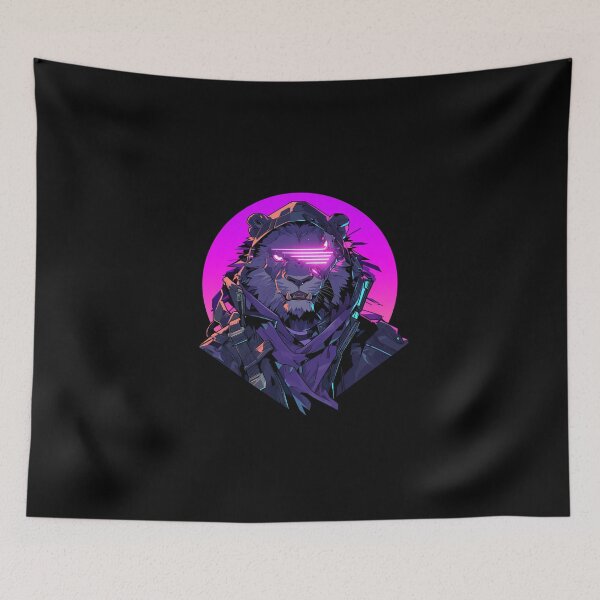 Item preview, Cyber Black Lion // Black Lion // Cool Animal // Cyber Animal // Future Animal Art // Animal Warrior // Animal Cute Art // Gaming Aesthetic stickers designed and sold by SMARTKIT  DESIGNAGENCY.