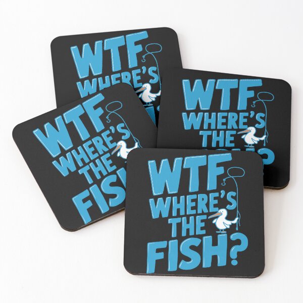 Item preview, WTF Where's the Fish Pelican funny fishing  designed and sold by Gerald Waters.