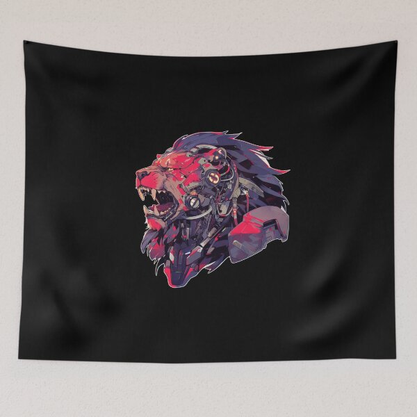 Item preview, Cyber Black Lion // Black Lion // Cool Animal // Cyber Animal // Future Animal Art // Animal Warrior // Animal Cute Art // Gaming Aesthetic stickers designed and sold by SMARTKIT  DESIGNAGENCY.