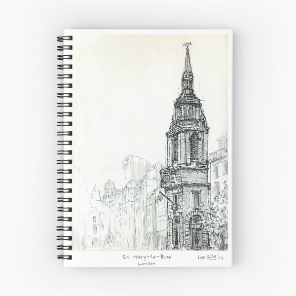 Item preview, Saint Mary le Bow , London , Pen and Ink designed and sold by Luke Bailey.