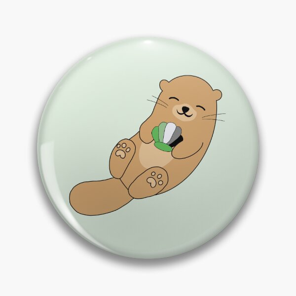 Item preview, Aromantic Otter PRIDE COLLECTION designed and sold by gobroadway.