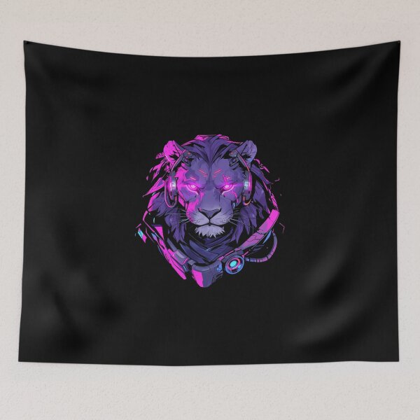 Item preview, Cyber Black Lion // Black Lion // Cool Animal // Cyber Animal // Future Animal Art // Animal Warrior // Animal Cute Art // Gaming Aesthetic stickers designed and sold by SMARTKIT  DESIGNAGENCY.