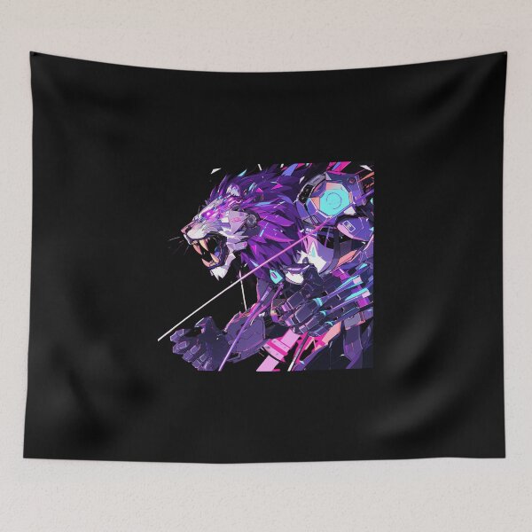 Item preview, Cyber Black Lion // Black Lion // Cool Animal // Cyber Animal // Future Animal Art // Animal Warrior // Animal Cute Art // Gaming Aesthetic stickers designed and sold by SMARTKIT  DESIGNAGENCY.