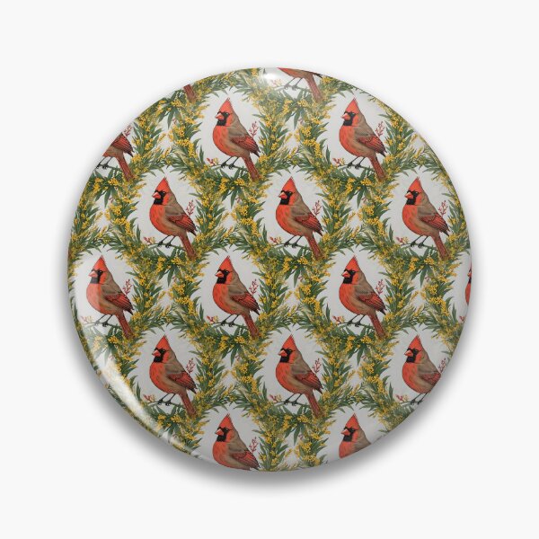 Item preview, Cardinal Bird With Yellow Flower Wreath Pattern designed and sold by taiche.