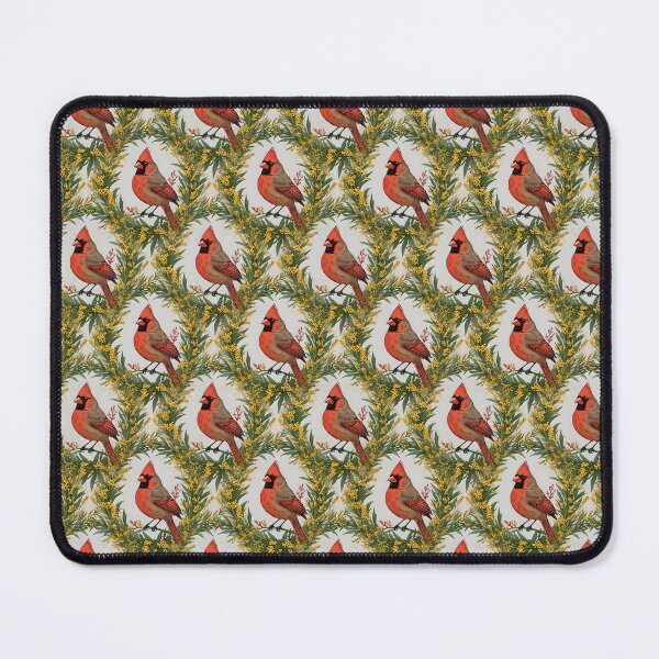 Item preview, Cardinal Bird With Yellow Flower Wreath Pattern designed and sold by taiche.