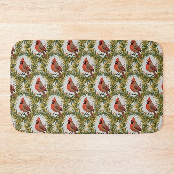 Item preview, Cardinal Bird With Yellow Flower Wreath Pattern designed and sold by taiche.