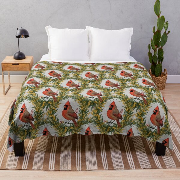 Item preview, Cardinal Bird With Yellow Flower Wreath Pattern designed and sold by taiche.