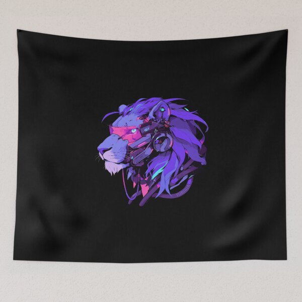 Item preview, Cyber Black Lion // Black Lion // Cool Animal // Cyber Animal // Future Animal Art // Animal Warrior // Animal Cute Art // Gaming Aesthetic stickers designed and sold by SMARTKIT  DESIGNAGENCY.