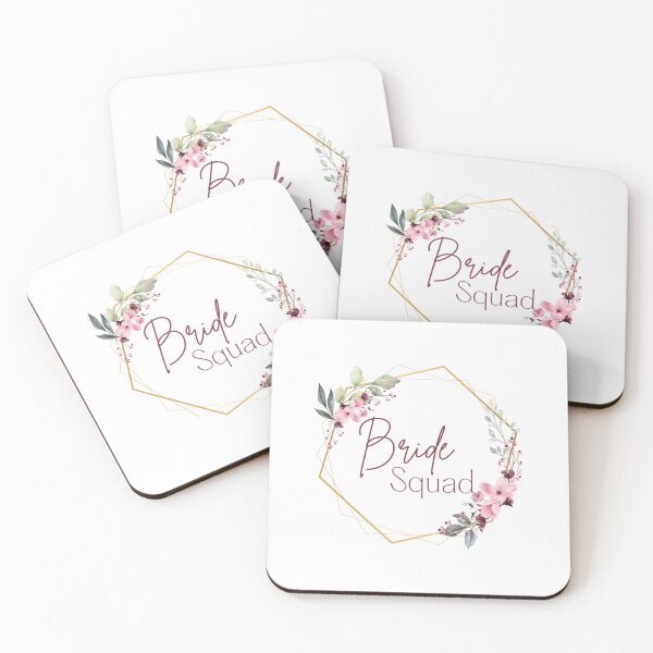 Item preview, Bride Squad -  Floral Hexagon designed and sold by theprintplaceuk.