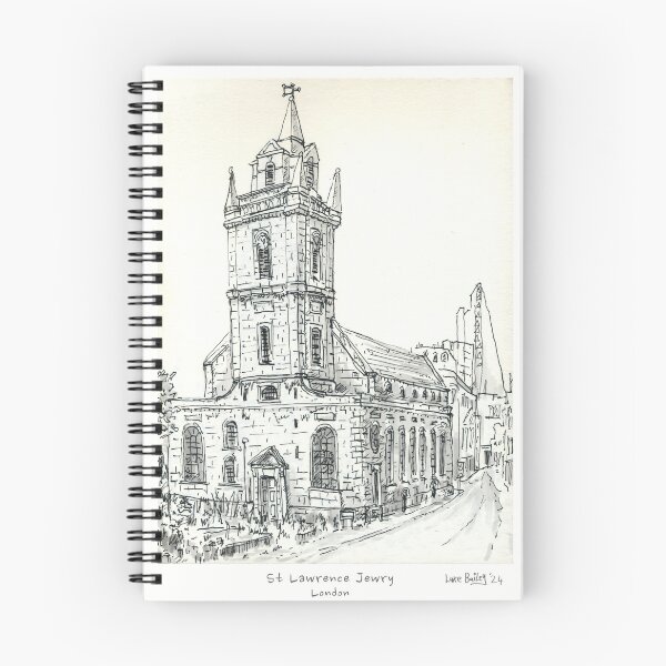 Item preview, Saint Lawrence Jewry , London , Pen and Ink designed and sold by Luke Bailey.