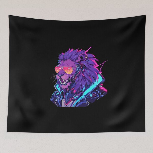 Item preview, Cyber Black Lion // Black Lion // Cool Animal // Cyber Animal // Future Animal Art // Animal Warrior // Animal Cute Art // Gaming Aesthetic stickers designed and sold by SMARTKIT  DESIGNAGENCY.