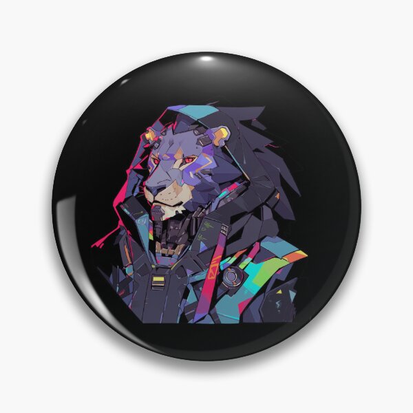 Item preview, Cyber Black Lion // Black Lion // Cool Animal // Cyber Animal // Future Animal Art // Animal Warrior // Animal Cute Art // Gaming Aesthetic stickers designed and sold by SMARTKIT  DESIGNAGENCY.