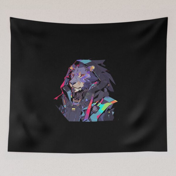 Item preview, Cyber Black Lion // Black Lion // Cool Animal // Cyber Animal // Future Animal Art // Animal Warrior // Animal Cute Art // Gaming Aesthetic stickers designed and sold by SMARTKIT  DESIGNAGENCY.
