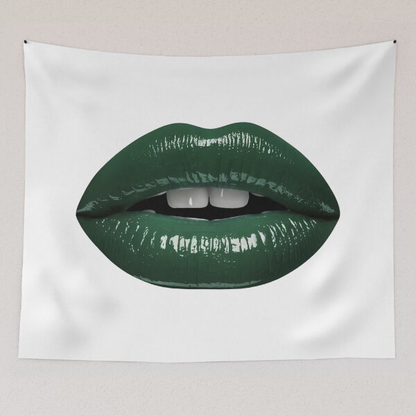 Item preview, Glossy green lips designed and sold by AIEverything.