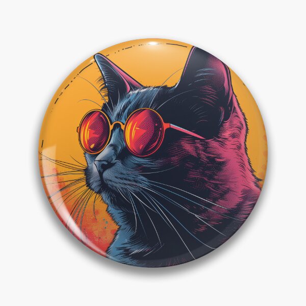 Item preview, Synthwave Cat: Retrofuturistic Meows designed and sold by Artful-Adam.