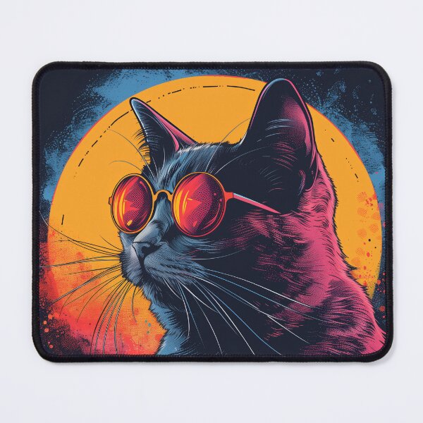 Item preview, Synthwave Cat: Retrofuturistic Meows designed and sold by Artful-Adam.