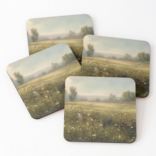 Item preview, Vintage English Meadow Oil Painting designed and sold by Jozefin's Studio.