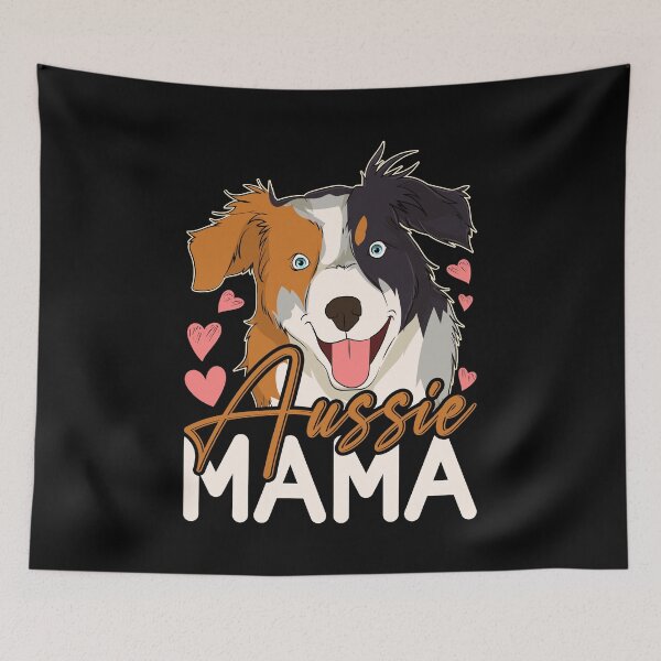 Item preview, Aussie Mama Dog Lover Mothers Day Australian Shepherd designed and sold by bestshirtdesign.