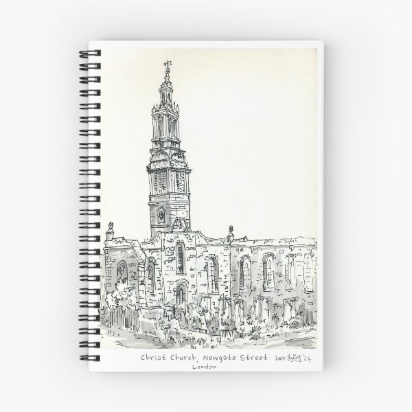 Item preview, Christ Church Newgate Street , London , Pen and Ink designed and sold by Luke Bailey.
