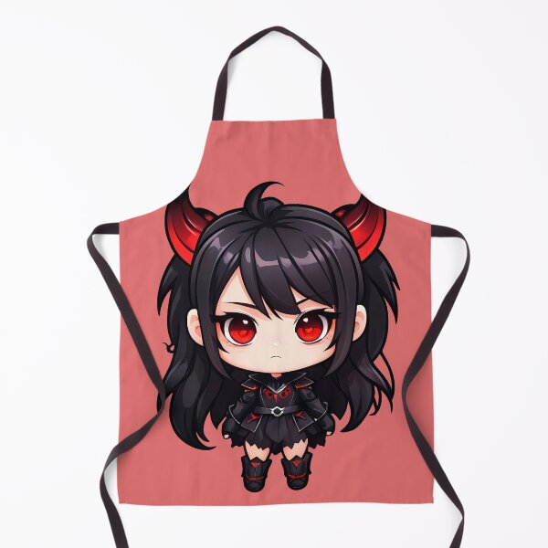 Aperçu de l'œuvre Fille Kawaii Avec Des Cornes De Démon Rouges créée et vendue par MadnessEnvelope.