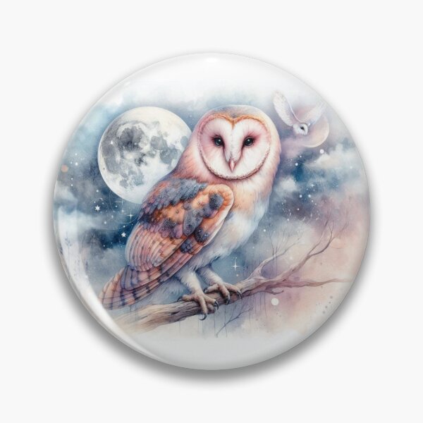 Item preview, Dreamy Water Paint Owl designed and sold by BluesSketchbook.