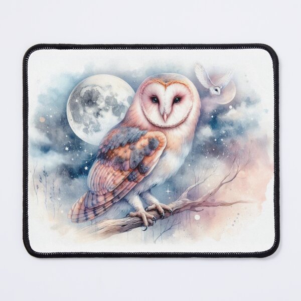 Item preview, Dreamy Water Paint Owl designed and sold by BluesSketchbook.