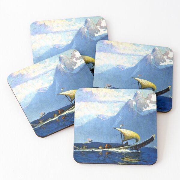 Item preview, Alaska Native Boat Sailing Pacific Northwest 1920s Sydney Lawrence designed and sold by RocketshipRetro.