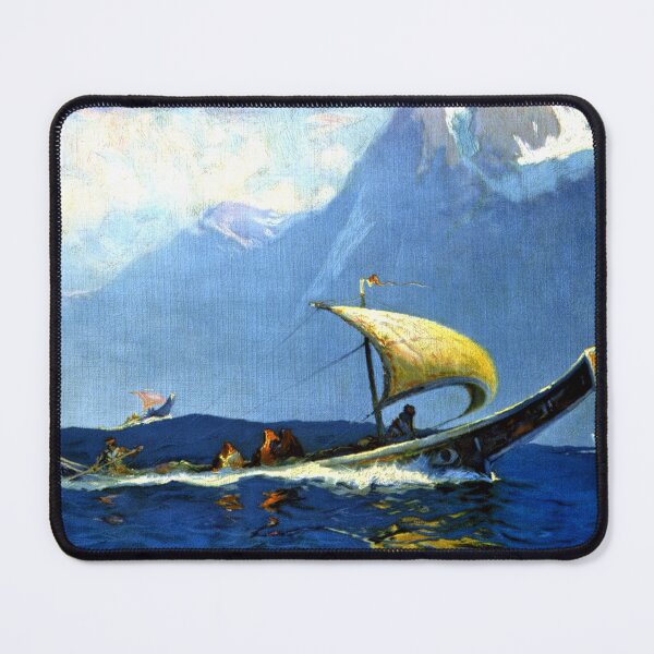 Item preview, Alaska Native Boat Sailing Pacific Northwest 1920s Sydney Lawrence designed and sold by RocketshipRetro.