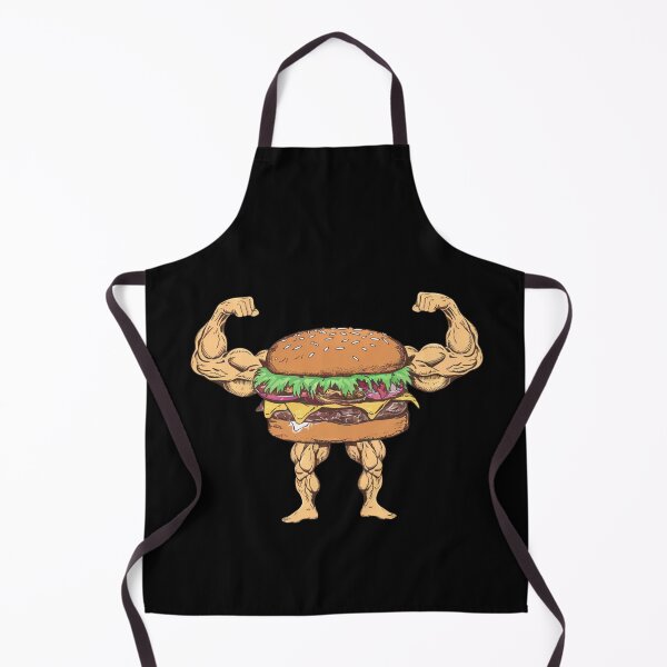 Item preview, MUSCULAR BURGER FLEXING STICKERS AND T-SHIRTS. designed and sold by TeenSwaggerTees.