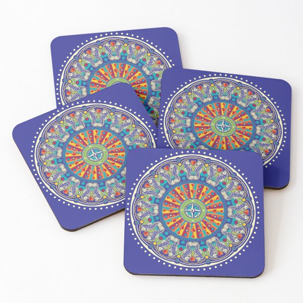 Item preview, Sunny Seashore Seahorse Mandala designed and sold by wickedpretty.