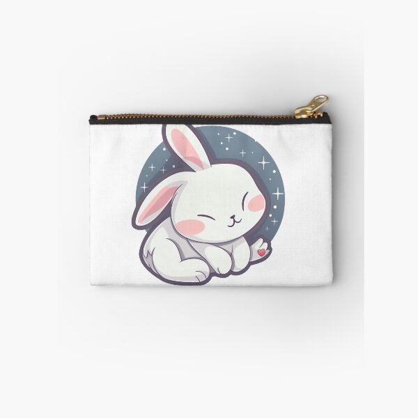 Item preview, Cute Pink Bunny 3 Kawaii Chibi Rabbit Hand Drawn Illustration designed and sold by Cutepix.