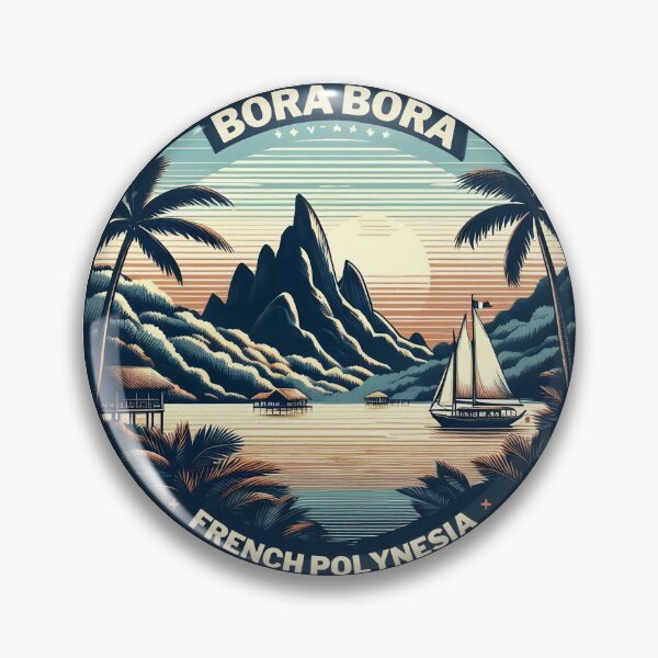 Item preview, Bora Bora Vintage Style Paradise Travel French Polynesia designed and sold by DarekShop.