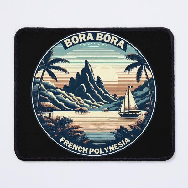 Item preview, Bora Bora Vintage Style Paradise Travel French Polynesia designed and sold by DarekShop.