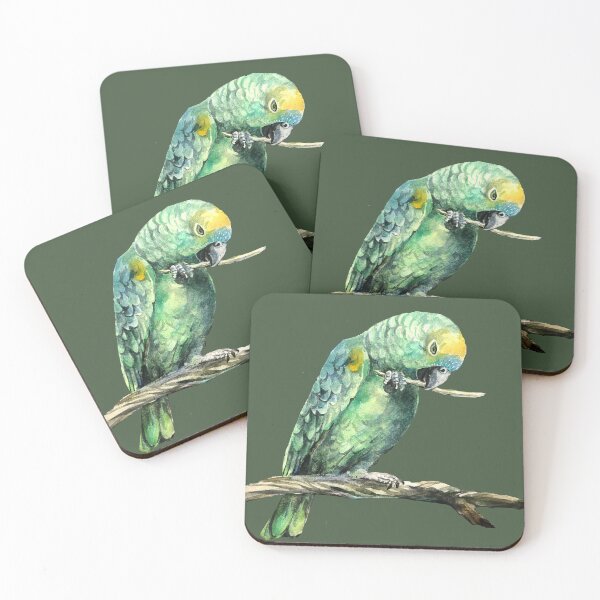 Item preview, blue fronted amazon parrot designed and sold by Lemontreeart63.