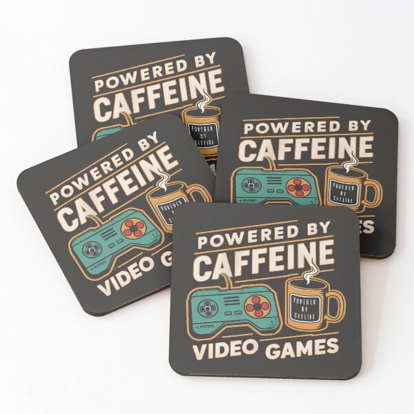 Item preview, Powered d by Caffeine  designed and sold by Cuckoo Parrot.