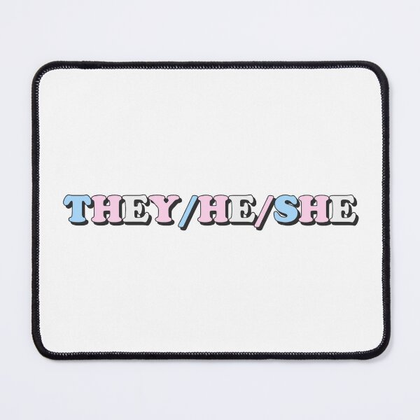 Item preview, they/he/she trans pride flag pronouns designed and sold by wordswithfonts.