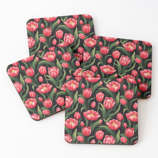 Item preview, Pink Tulip Flower Seamless Pattern designed and sold by CreatureHouse95.