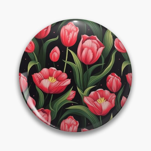 Item preview, Pink Tulip Flower Seamless Pattern designed and sold by CreatureHouse95.