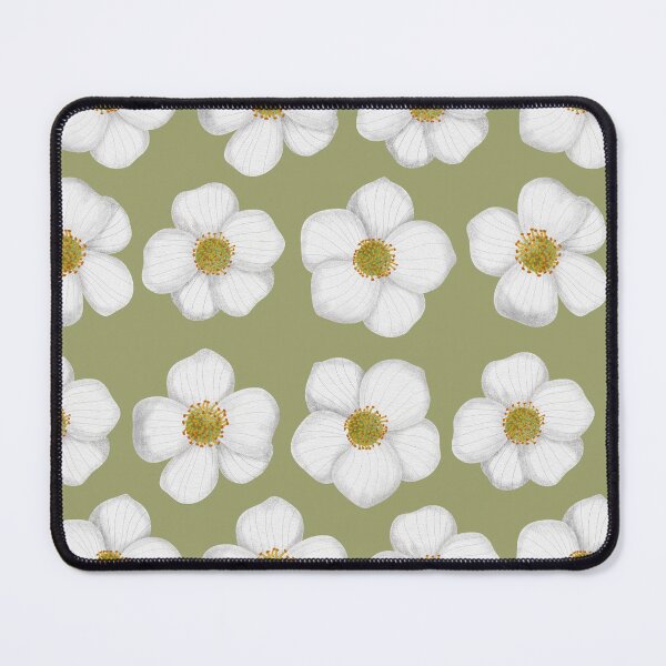 Item preview, Big white flower seamless pattern designed and sold by pinkyfish1010.