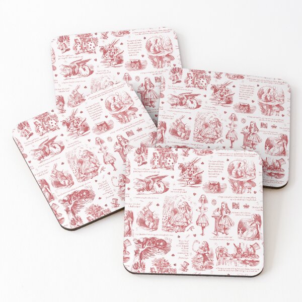 Item preview, Alice in Wonderland Red Toile Pattern designed and sold by tanjica.