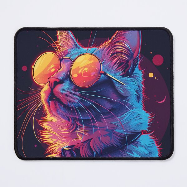 Item preview, Cat's Grace in Vaporwave Aesthetics designed and sold by Artful-Adam.