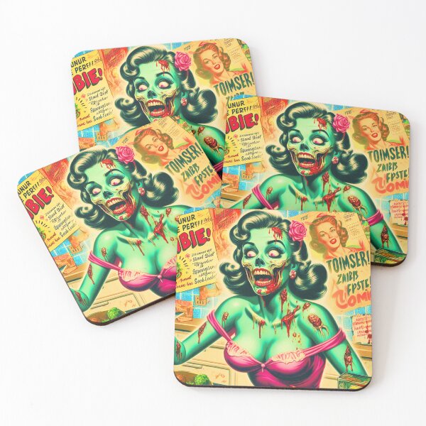 Item preview, Vintage Zombie Pin-up designed and sold by PulpVintage.