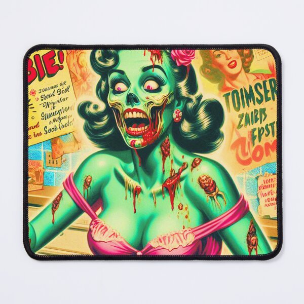 Item preview, Vintage Zombie Pin-up designed and sold by PulpVintage.