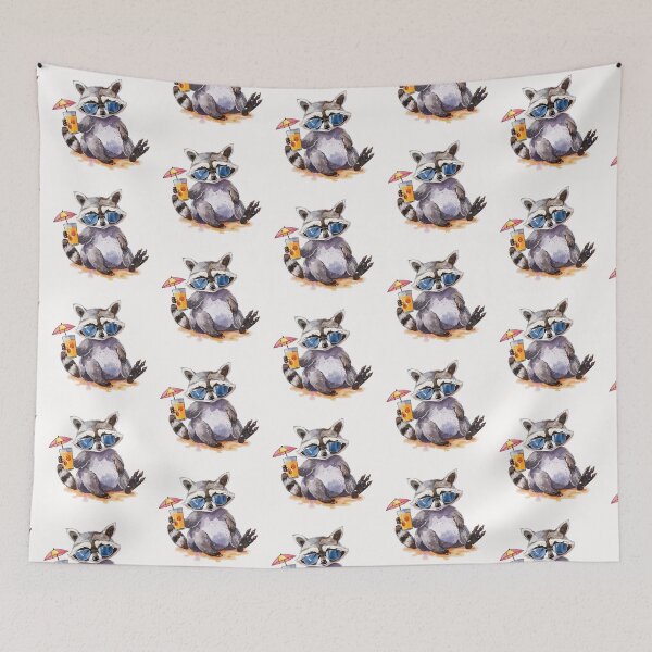 Item preview, Summertime Raccoon beach chillout designed and sold by AngelinaBezm.